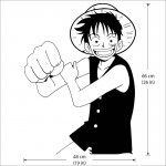 One Piece Luffy Straw Hat Pirate Vinyl Wall Art Decal 